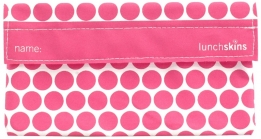 Lunchskins snackbag polkadots roze